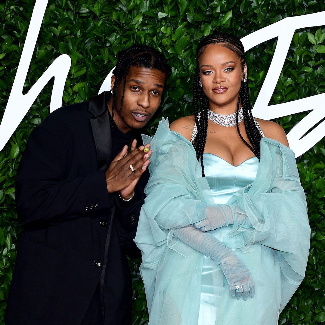 See Pregnant Rihanna Work It in Plunging White Costume Throughout Birthday Dinner With A$AP Rocky - E! On-line